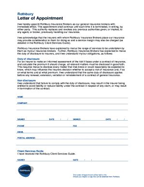 Insurance agents and brokers insurance. insurance broker letter of appointment template to Download - Editable, Fillable & Printable ...