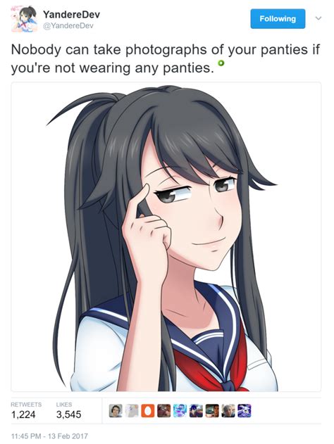 Yandere Chan On Panty Shots Roll Safe Know Your Meme