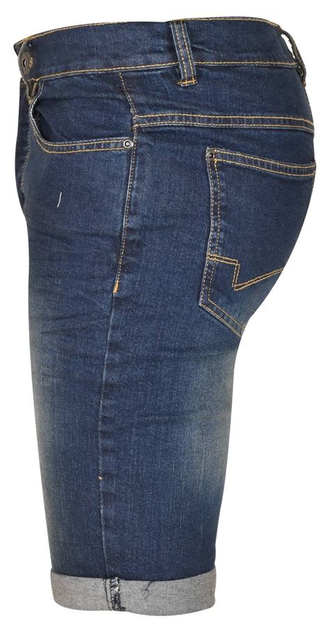 Mens Denim Shorts Stretch Slim Cotton Half Jeans Short Fit Summer Casual Pants Ebay