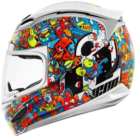 19900 Icon Airmada Doodles Full Face Motorcycle Helmet 261213