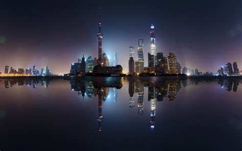 Hintergrundbilder Beleuchtung Meer Stadt Stadtbild Nacht China