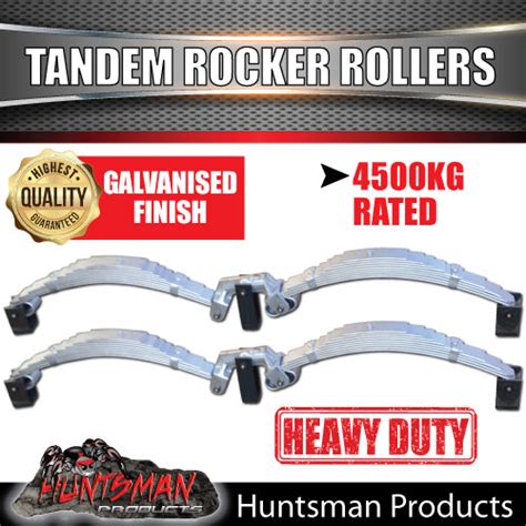 9 Leaf Galvanised Rocker Roller Tandem Trailer Spring Set 4500kg