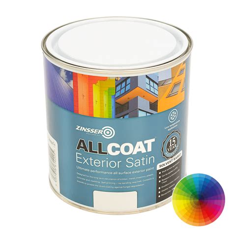 Zinsser Allcoat Exterior Satin Solvent Based Available In 2500