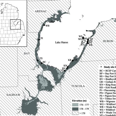 Minor Shoreline Segments Of The Lake Michigan And Lake Huron Shorelines