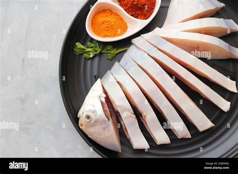 Indian Fish Fry Recipe Fresh Whole Pomfret Fish Or Butterfish Cut Into