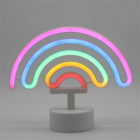 Aa Battery Powered Rainbow Neon Light Signs Led Rainbow Decor Light For