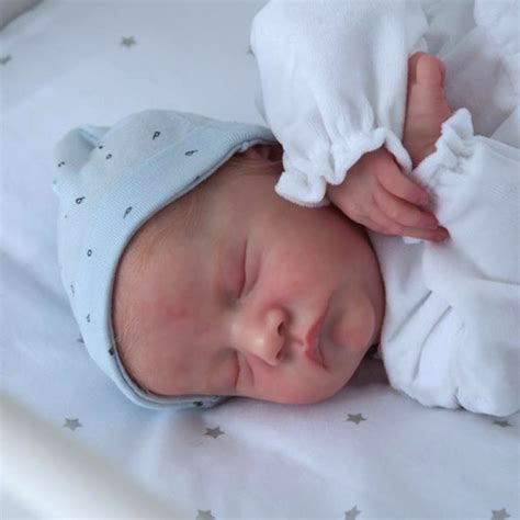 20 Reborn Baby Boy Gray Realistic Lifelike Handmade Doll T