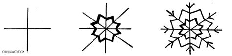 How To Draw A Snowflake In 3 Steps Easy Drawing Tutorial Craftsonfire