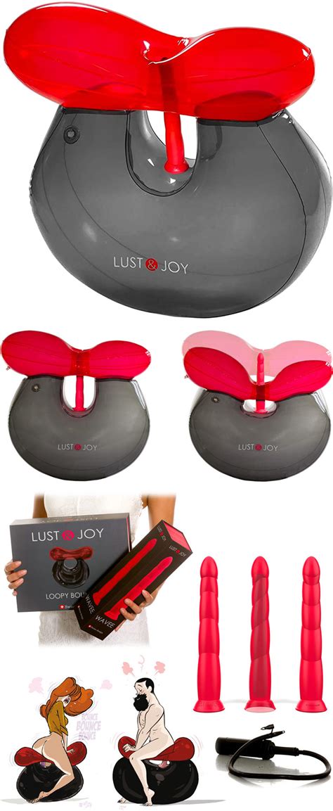 lust and joy loopy bounce aufblasbares erotisches kissen mit dildo