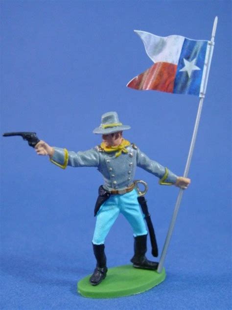 Britains Herald Dsg Confederate Toy Soldiers Officer With Cavalry Guidon