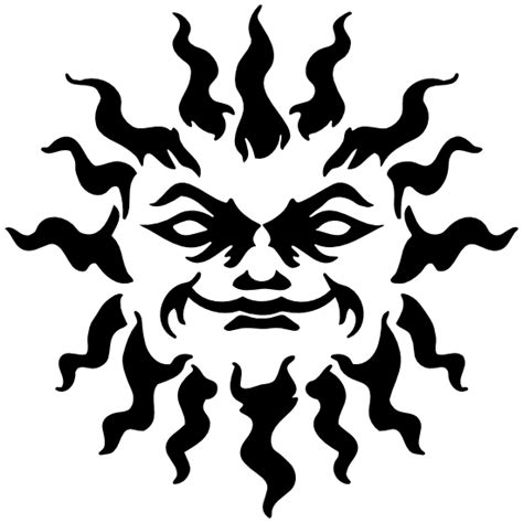 Creepy Sun Face Sticker