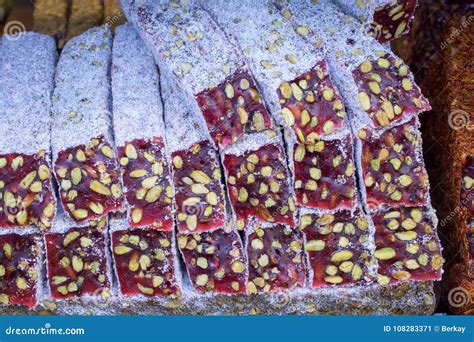 Traditional Turkish Delight Lokum Candy Stock Image Image Of Colorful