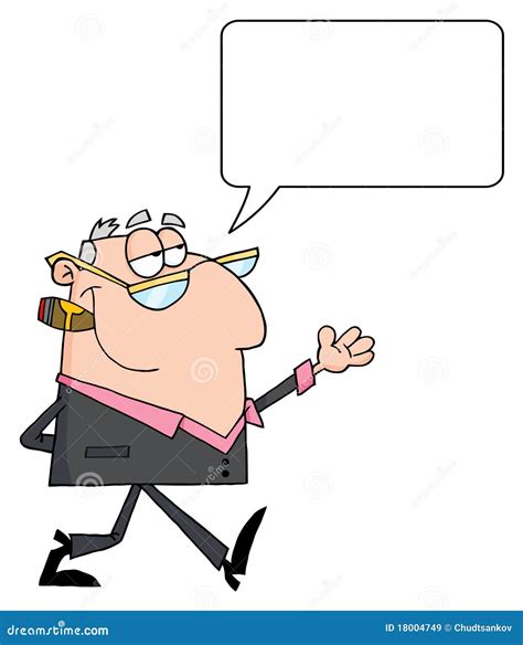 Businessman Walking With Speech Bubble Stock Vector Illustration Of