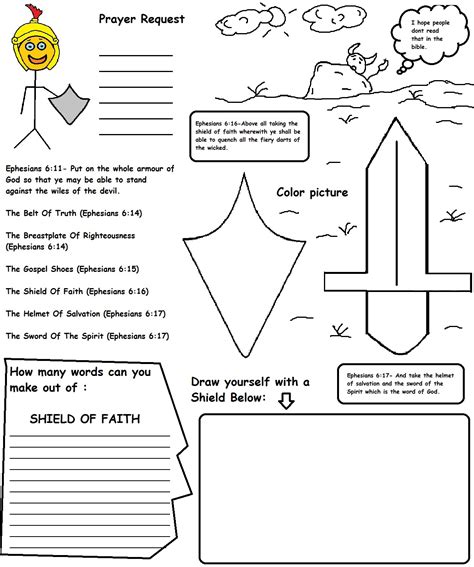 Use this printable coloring page to help children understand the basic truth that the lord provides the armor. Armor Of God