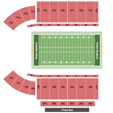 Peden Stadium Tickets And Seating Chart Etc