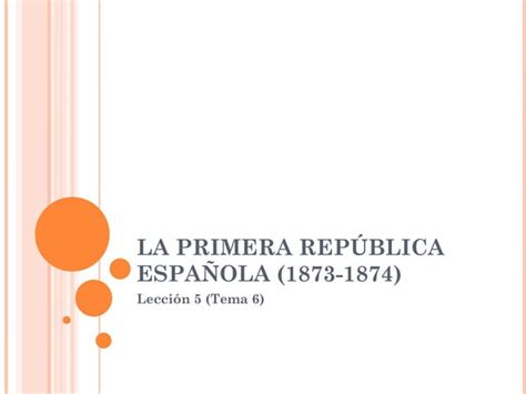 La Primera República Española 1873 1874