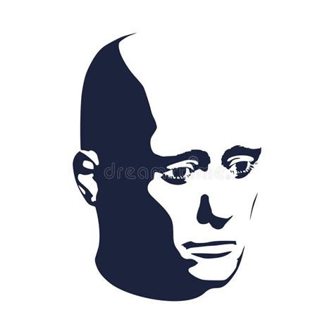 Man Avatar Front View Male Face Silhouette Stock Vector Illustration Of Character Gentleman