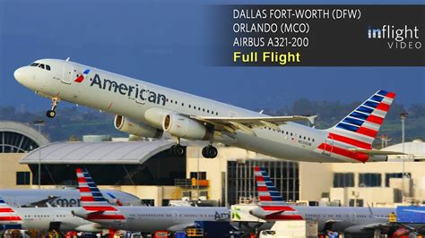 American Airlines Full Flight Dallas Ft Worth To Orlando Airbus