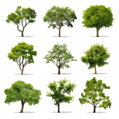 Premium Ai Image Collection Of Tree On White Background