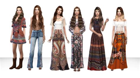 Bohemian Look Book Sims Sims 4 Sims 4 Mods Clothes
