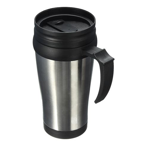 16 Oz Portable Stainless Steel Insulated Travel Car Coffee Tea Mug Cup