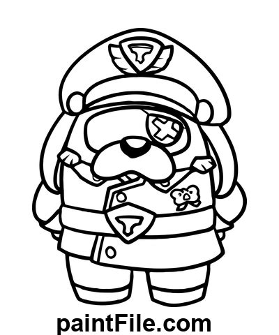 Colonel Ruff Brawl Stars Free Printable Coloring Pages