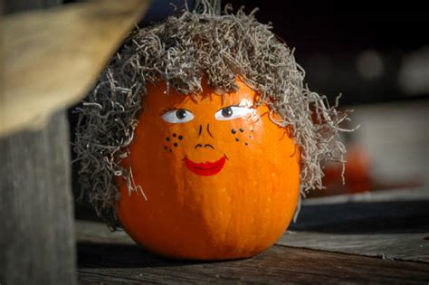 Funny Painted Pumpkin Faces Stock Photos Pictures And Royalty Free