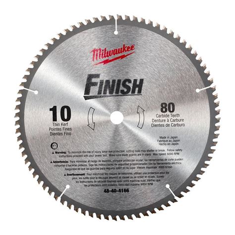 Only the best circular saw blades can guarantee accurate and clean cuts. Circular Saw Blade 10 inches x 80 Carbide Teeth Efficient ...