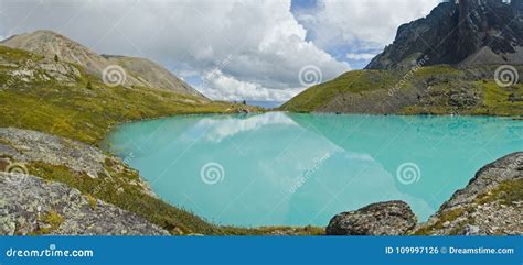 Beautifull Valley With View To Mountains And Lake Stock Photo Image