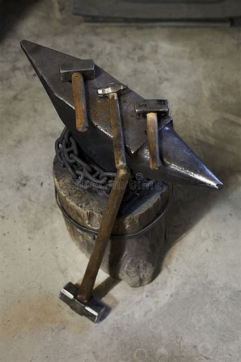Various Hammers On Anvil Stock Image Image Of Industry 150131537