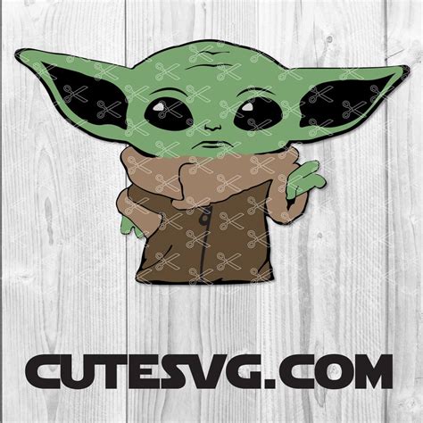 Baby Yoda Svg Dxf Png Eps Baby Yoda Cut Files