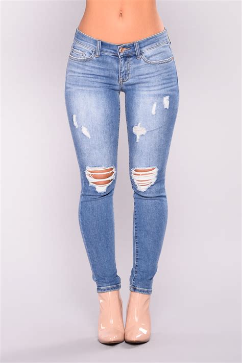 Today Is The Day Low Rise Jeans Medium Blue Wash