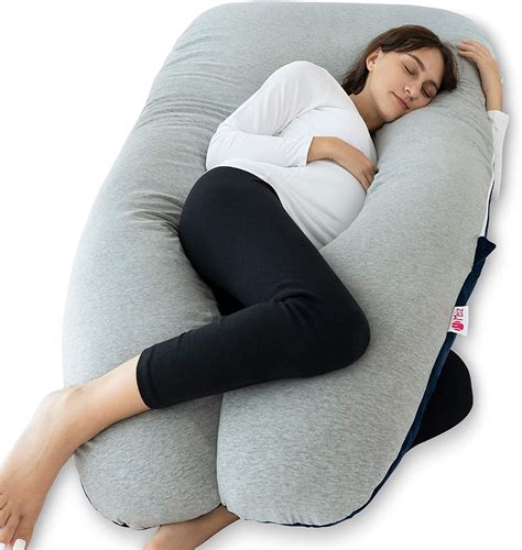 Meiz Pregnancy Pillow With Cooling Jersey Cover Full Body Pregnancy