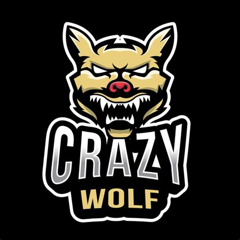 Premium Vector Crazy Wolf Esport Logo Template