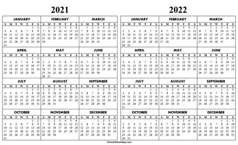 Monthly 2021 Calendar 2022 Printable Pdf Printable 2022 Calendar