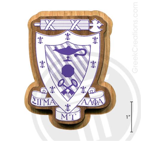 Sigma Alpha Mu Large Raised Wooden Crest