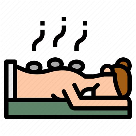 Hot Massages Relaxing Spa Stones Icon