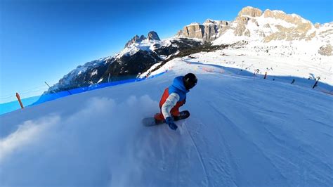 Dolomiti Superski Val Di Fassa January 2020 Black Slope Diego