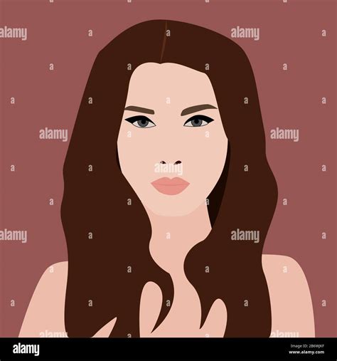 Brunette Brown Hair Stock Vector Images Alamy