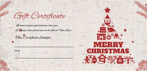 Gift Certificate Christmas Template