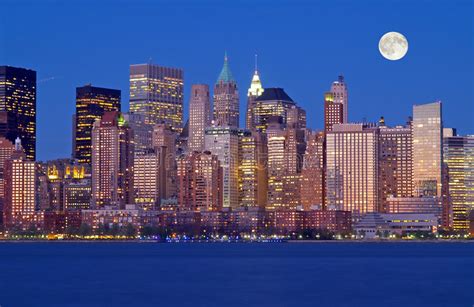 De Horizon Van De Stad Van New York Stock Afbeelding Afbeelding
