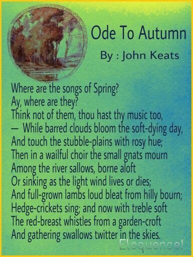 ode to autumn by john keats keats quotes john keats romantic revival