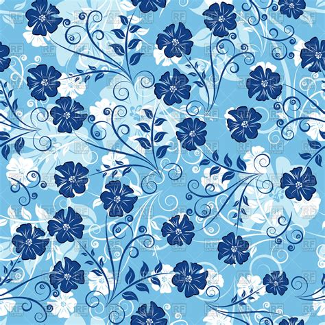 69 Blue Floral Background On Wallpapersafari