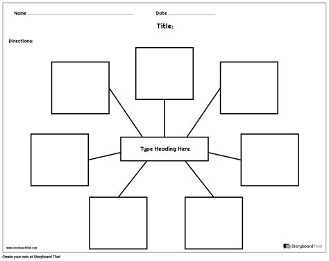 Spider Map 7 Storyboard By Worksheet Templates