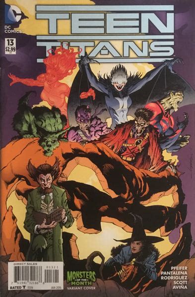 Teen Titans New 52 Series 2 13 Monsters Of The Month Variant Cover