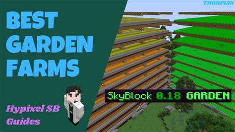 How To Build The Best Farms Fast On Hypixel Skyblock Gardens Youtube