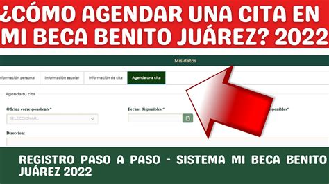 Cómo Agendar una Cita en el Sistema Mi Beca Benito Juárez 2022