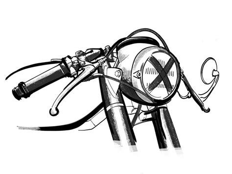 Sketches Bar Hopper Vintage Cafe Racer Bike Art