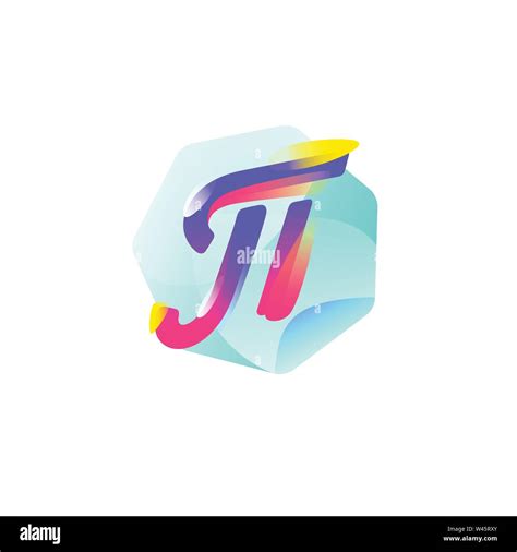 mathematische symbol pi vektor icon gradient flachbild symbol das emblem der mathematiker ist