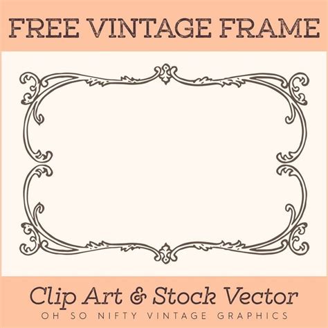 An Ornate Frame With The Text Clip Art And Stock Vector On Its Vintage